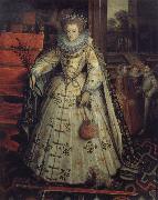 Queen Elizabeth with a view to a walled garden  Marcus Gheeraerts